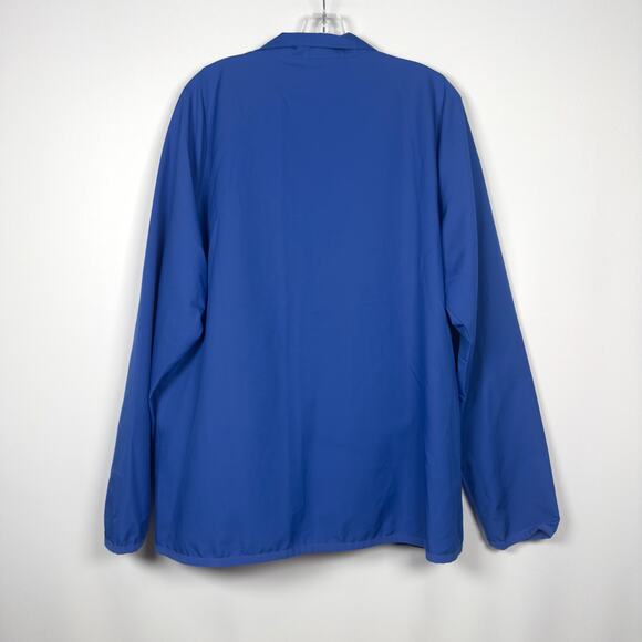 Vintage 90s Nike Dri-Fit Blue Full Zip Collared Windbreaker Jacket Men's Size XL - Picture 2 of 4